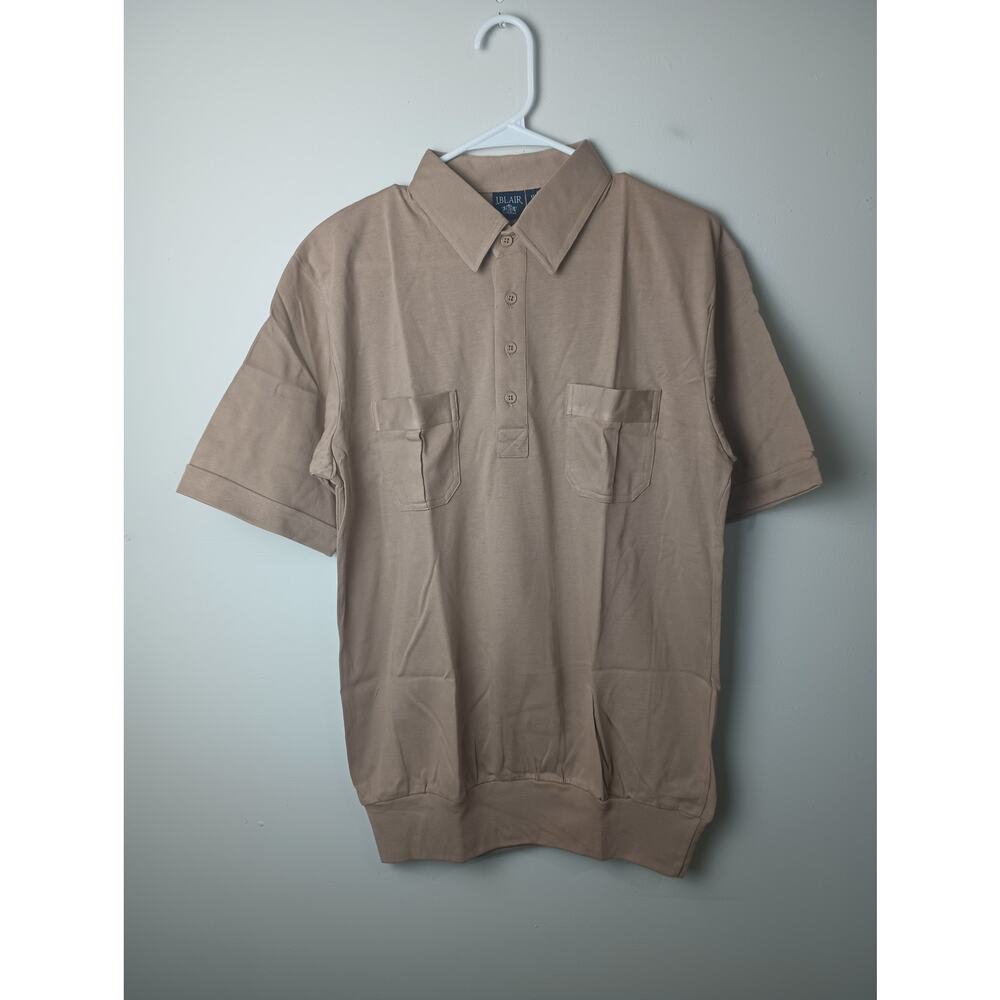 Vintage J.Blair Tan Polo Shirt Men's Large NWT Dead Stock NOS Gift